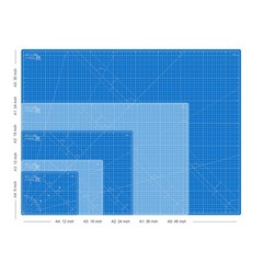 Cutting Mat 36 x 48 Inch Self Healing 5 Ply Blue A0BLI Elan Extra Large