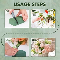 Floral Foam Blocks 20 PCS 5.5 L x 3.1 W 1.7 H Green Wet Dry GNRZZT Flower Fresh