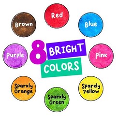 8 Washable Dot Markers for Toddlers 1-3 | with 20 Page Coloring Activity Book…