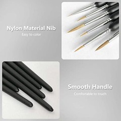 11 Pcs Miniature Paint Brush Kit Fine Point for Acrylic Painting Face Nail