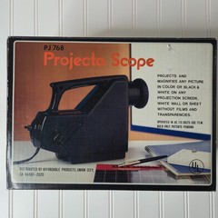 Vintage Projecta Scope Art Projector PJ768 for Art Drawing w/Projector Screen