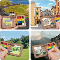 Mini Watercolor Kit Travel Pocket Artist Set Portable for Painters Picture APK