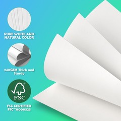 100Pcs White Poster Board 11×17, 240G Thickness Poster Board Paper Bulk，for S…