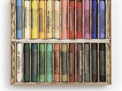 Vintage Grumbacher Soft Pastel Set 24 Full Length Pastels Cat No 00/2 USA 🇺🇸