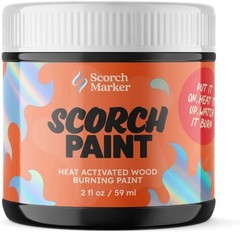 SCORCH PAINT – Wood Burning Paint for Crafts, Stencils, DIY Projects & Pyrograph