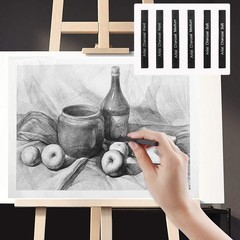 Artist Compressed 1 Count (Pack of 6), 6pcs compressed charcoal sticks