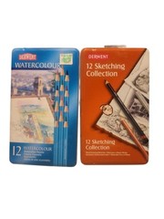 New Derwent 12 Sketching Pencils & 12 Watercolour Pencils ARTIST Artwork Drawing