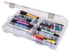 Storage Box 14.125 x 9 Clear Plastic Craft Organizer Dividers ArtBin Large Case