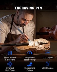 5 Speed Electric Engraving Pen with LCD Display 31 Bits LED Light Engraver Tool