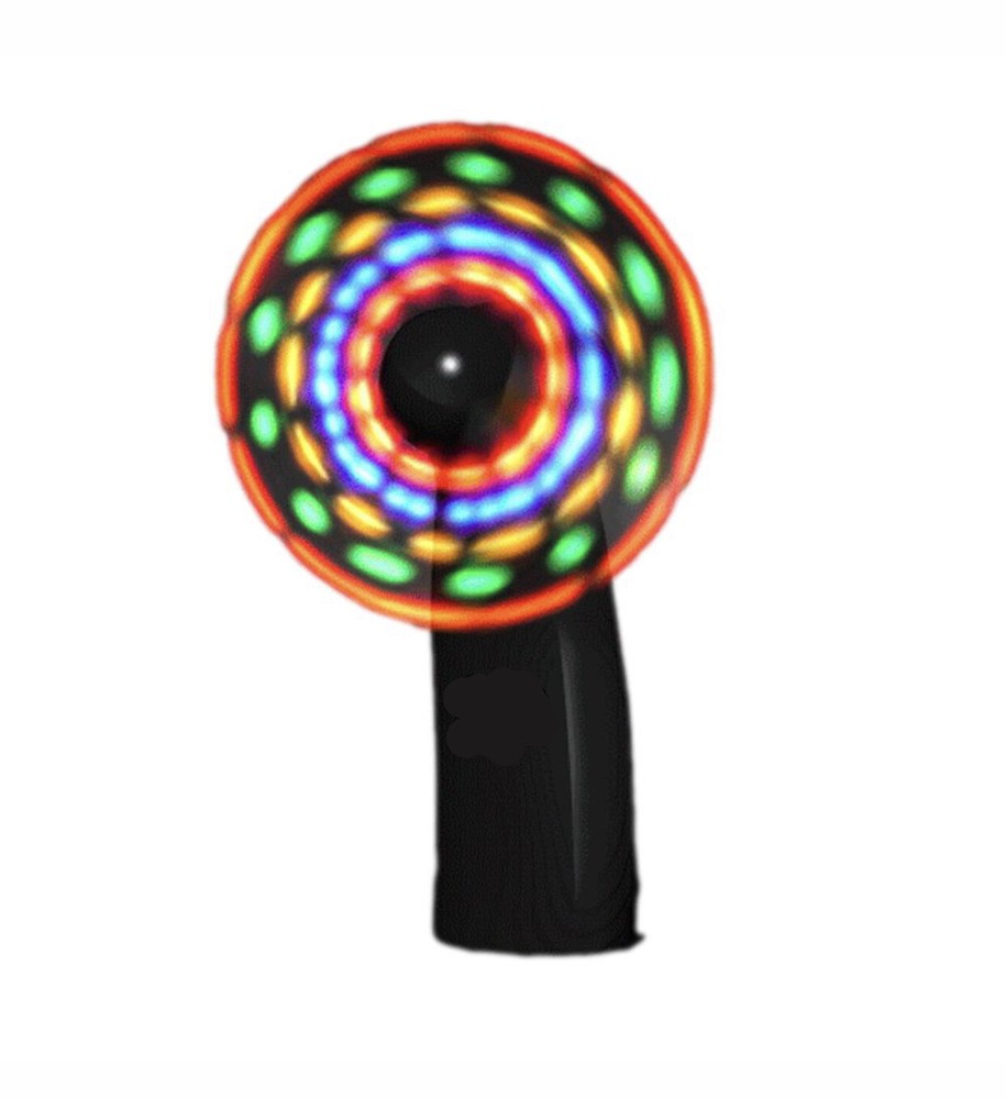 Portable Light Up Mini Cooling Fan with Black Handle Battery Operated for Hot…