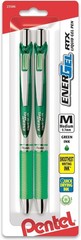 Professional 0.7mm Green Ink Gel Pens – Retractable, Smooth & Refillable, 2-Pack