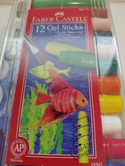 Faber-Castell 12 Gel Sticks Crayons Artist Pens Multicolor Set Child Art