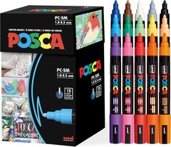 Posca Paint Art Markers, Set of 15 5M Medium 15 Count (Pack 1), Assorted