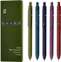 Stylish 0.5mm Black Gel Pens with Soft Grip – 5 Pcs for Journaling & Note-Taking