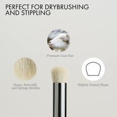 ARTIFY Drybrush Set Dry Brushes: Professional-Grade One Size, Black & White
