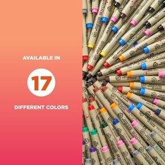Pigma Micron Fineliner Pens, 01 Tip Size, Archival Black Ink, 6 PK 50035