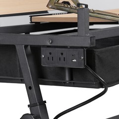 Drafting Table Wooden Drawing Desk Craft Station Artist w/Charging Station Stool