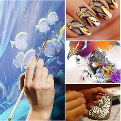 Detail Fine Paint Brushes 15 PCS Micro Mini Ultra Fine Point Miniature Acrylic