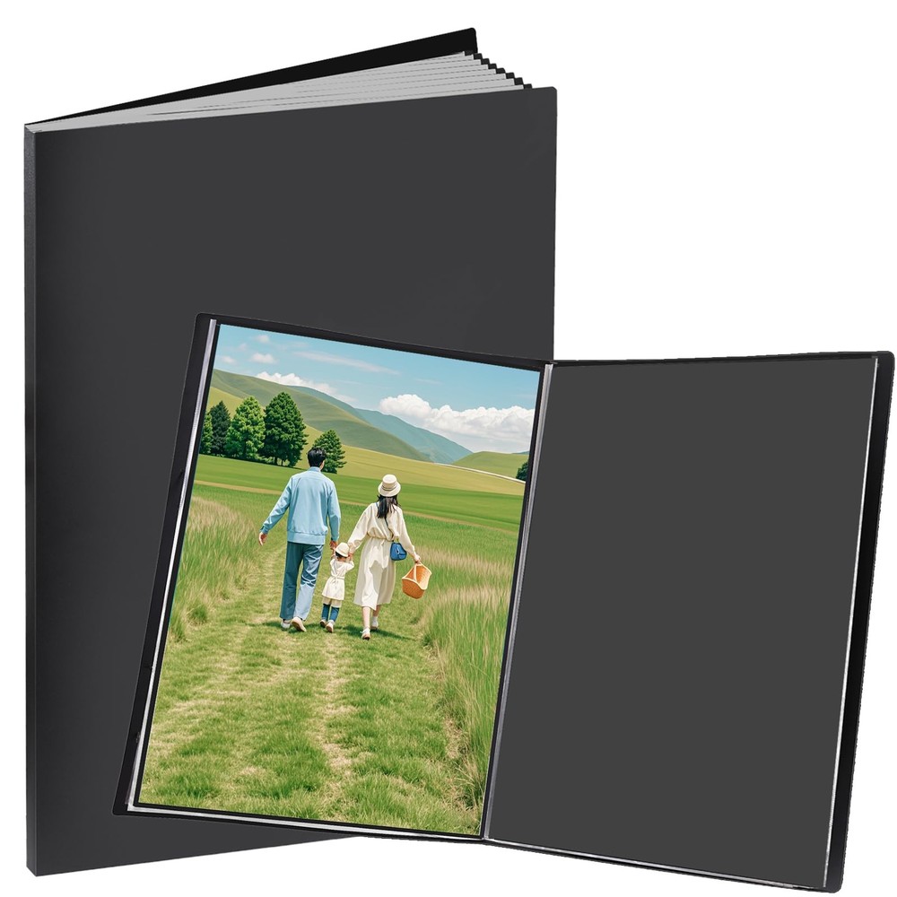 Large 13″x19″ Art Portfolio Heavy Duty Binder with Plastic Sleeves, Portfolio…