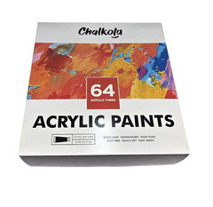 Chalkola Acrylic Paint Set Kit 63 Colors LIghtly Used
