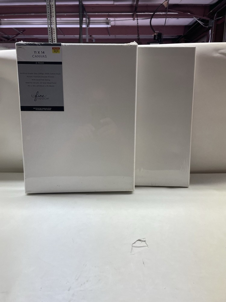 3-11”x14” Stretched Canvas Double Primed