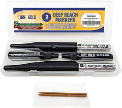 2 Black Deep Reach Markers 2 Ink 1 Count (Pack of 6) Marker