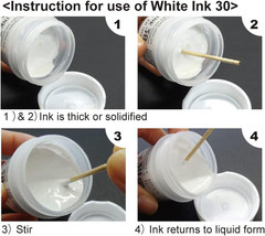 Kuretake Cartoonist White Ink 30Ml, for Dip Pen, Brush, Drawing, Calligraphy, I