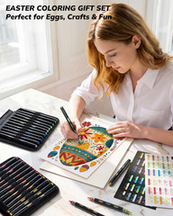 Acrylic Brush Markers, 72 Colors Brush Tip Acrylic Marker Set, 36 Dual-Tip Water