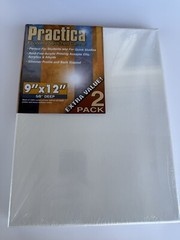 Practica Economy Stretched Canvas 9″x12″ Painting Canvas 2-Pack