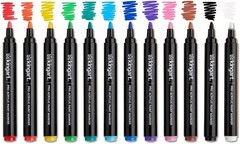 12 PCS Pro Acrylic Paint Markers Fine Point For Calligraphy Art Illustration