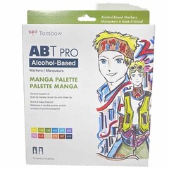 ABT Pro Manga Palette Tombow Markers Dual Tip Alcohol Based Markers