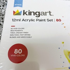 KINGART® Studio Acrylic Paint, 12ml (.4oz) Set of 80 Unique Colors
