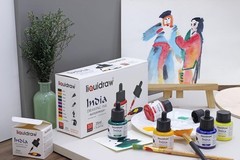 Liquidraw Waterproof Coloured Drawing Ink with Dropper | 10 x 35 ml Bottles