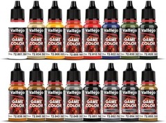 16PCS Acrylic Vallejo Game Color Introduction Set Acrylic Colors 18 ml (0.60oz)