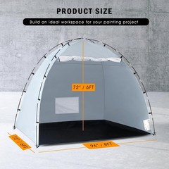 Portable Paint Booth Tent, Siebwin Large 8(L) x6(W) x6(H) ft Spray Paint Tent…
