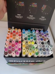 Shuttle Art 101 Colors Alcohol Markers, 101 Colors Dual Tip Art Marker Set