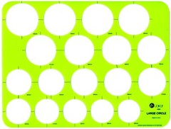 Jakar Large Circles Template Drawing Round Stencil 380 x 215mm 4606
