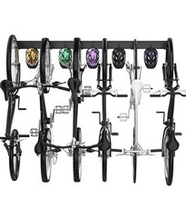 TORACK Bike Storage Rack 6 Racks & 5 Hooks for Garage Wall Mount Black New