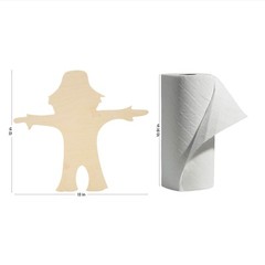 Scarecrow Wood Cutout 12″x13″, Unfinished, for Autumn Decor/Crafts | Woodpeckers
