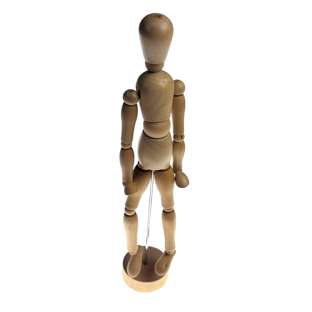 Wooden Articulated Mannequin Art Drawing Decor Adjustable Posing Figure On Stand