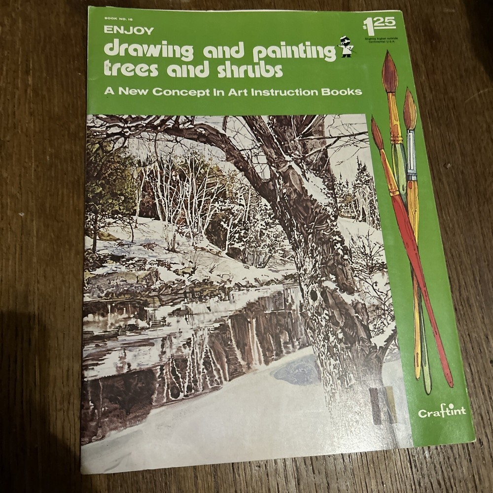 Drawing and Painting Trees and Shrubs Instruction book by Craftint -Vintage Rare