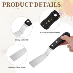 Large Palette Knife, 9.3″ Long Stainless Steel, Black(Rectangle)