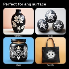 5 White Paint Pen for Rock, Glass, Ceramic, Wood, Tire, Fabric, Metal, Canvas…