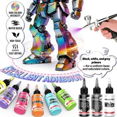 Airbrush Paint – 33 Colors Acrylic Air Brush Painting, Ready to Spray Airbrus…