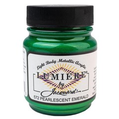 Lumiere 2.25oz Fabric Paint Pearlescent Emerald – Metallic Paint for Fabric L…