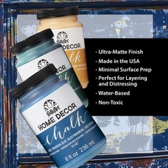 34169 Home Decor Acrylic Chalk Furniture Craft Paint 8 ounce Rich Black