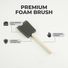 Poly Foam Brushes 2inch 18pcs, High Density Foam Paint Brush for Painting, St…