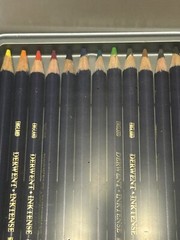 Art Pencils Derwent Inktense Coloring Drawing BRITAIN 12 Count Metal Tin SEALED