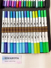 Ohuhu Art Marker Pen 100 colors Brush Tip & Extra Fine Tip Water-based Fine Case