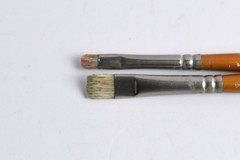 Winsor & Newton Gold 2 4 Short Flat Fine Hog England Paintbrush Lot of 2